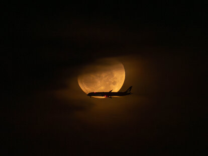 plane at night