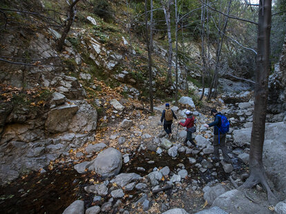 hiking in the san gabriel mountains above los angeles