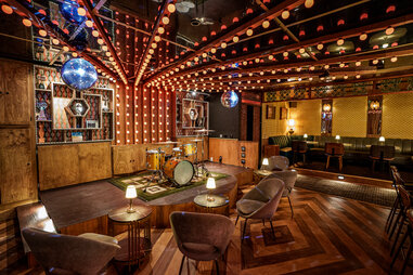 stage setup at andy’s the new venue in west hollywood