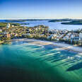 Melbourne beach shot from the Above