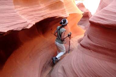 slot canyon at lake powell near page, arizona