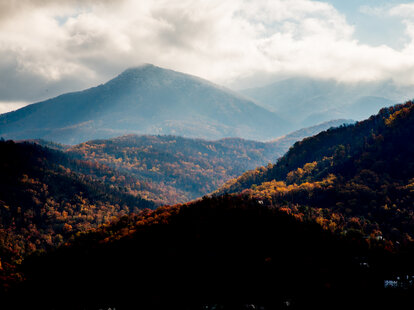 Views of the Great Smoky Mountains National Park are seen in Tennessee, United States.