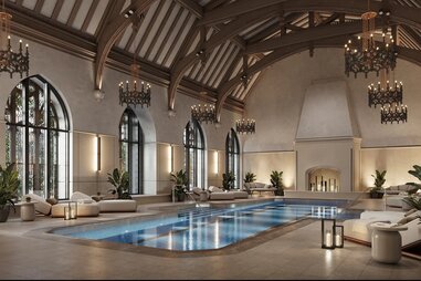 The indoor pool at Claremont Hall