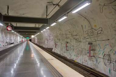 Hallonbergen stockholm metro station drawings