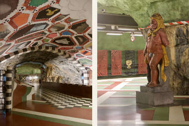 Kungsträdgården stockholm metro classical sculptures