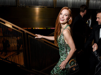 Jessica Chastain at the Kering Caring for Women Dinner during New York Ready to Wear Fashion Week