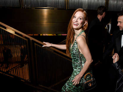 Jessica Chastain at the Kering Caring for Women Dinner during New York Ready to Wear Fashion Week