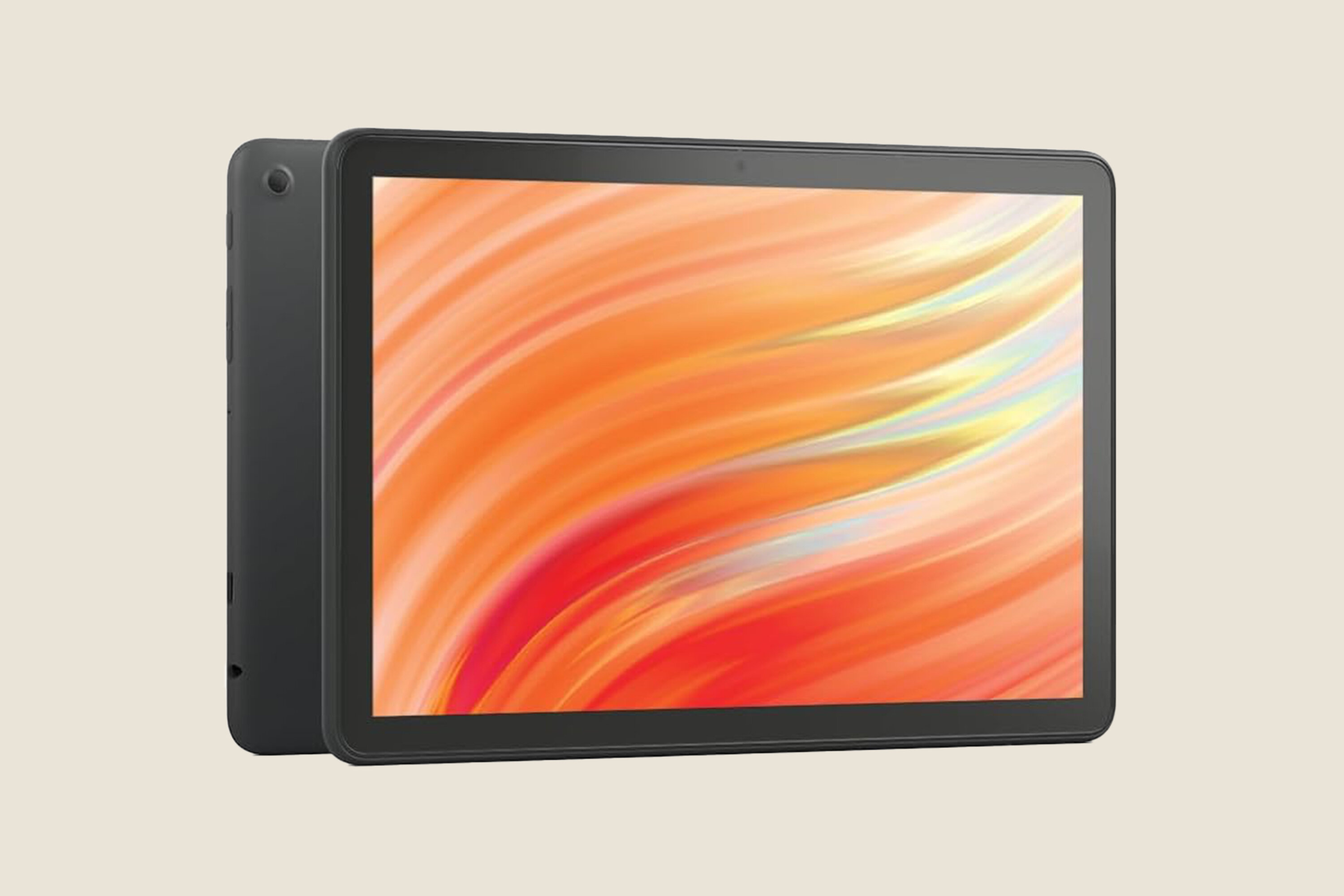 An Amazon fire tablet.