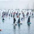 Witches paddling at Morro Bay in 2021. 