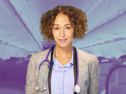 doctor on airplane