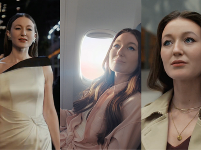 AI generated images of article author Opheli Garcia Lawler in the Qatar Airways simulation