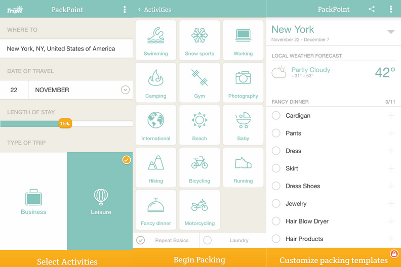Packpoint app