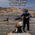 Dog Loves Nothing More Than To Surf With Her Dad 