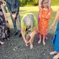 Surprise Babies Emerge From Ground In Middle Of Couple's Wedding