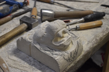 carving gargoyle