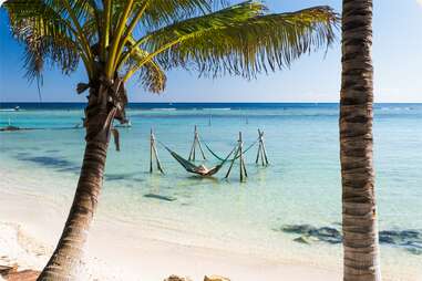 Beach in Mahahual, Mexico