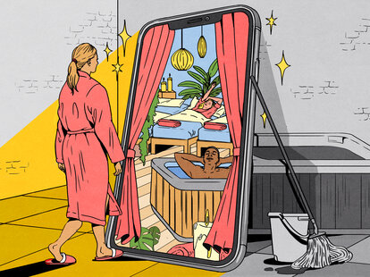 instagram trap spa illustration