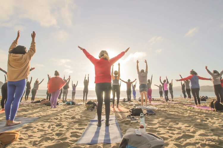 Outdoor Yoga SF at Baker Beach