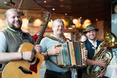 three men in a polka band