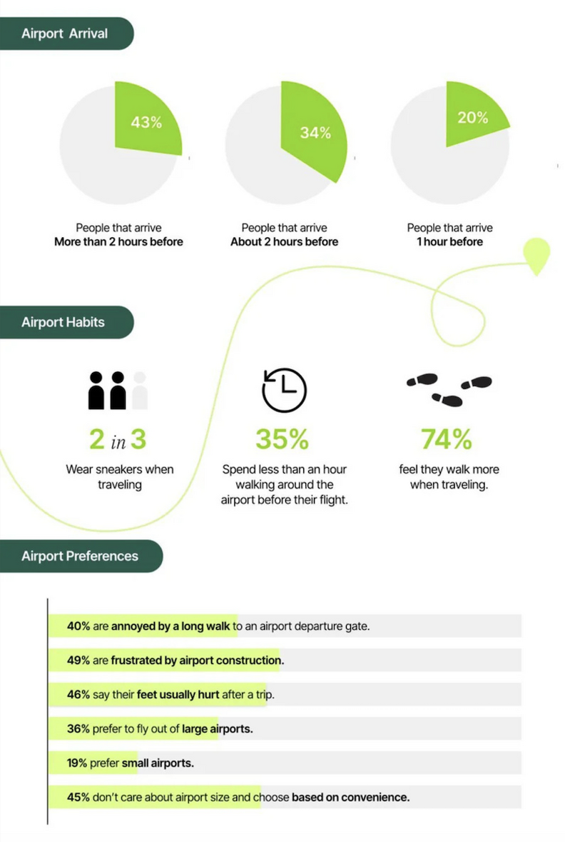A chart detailing Americans' travel preferences.