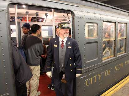 One of the 1930s subway cars used for the annual Holiday Nostalgia Rides