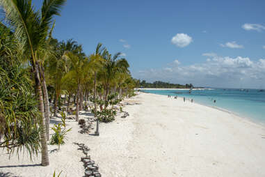 White sand beach and Kendwa resort, Zanzibar, Tanzania