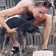 Dog Tied To Fence Her Whole Life LOVES To Run On The Beach