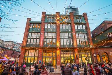 Toronto Christmas Market with lights