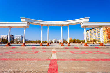 archway in nukus uzbekistan