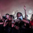 Crowds at the 2023 Coachella Valley Music and Arts Festival on April 21, 2023 in Indio, California.