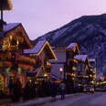 buildings in a snowy village in washington