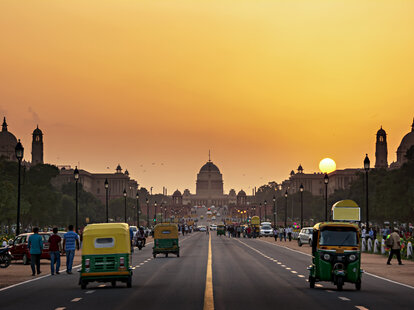 The Rashtrapati Bhavan, residence of the President of India, in New Delhi.