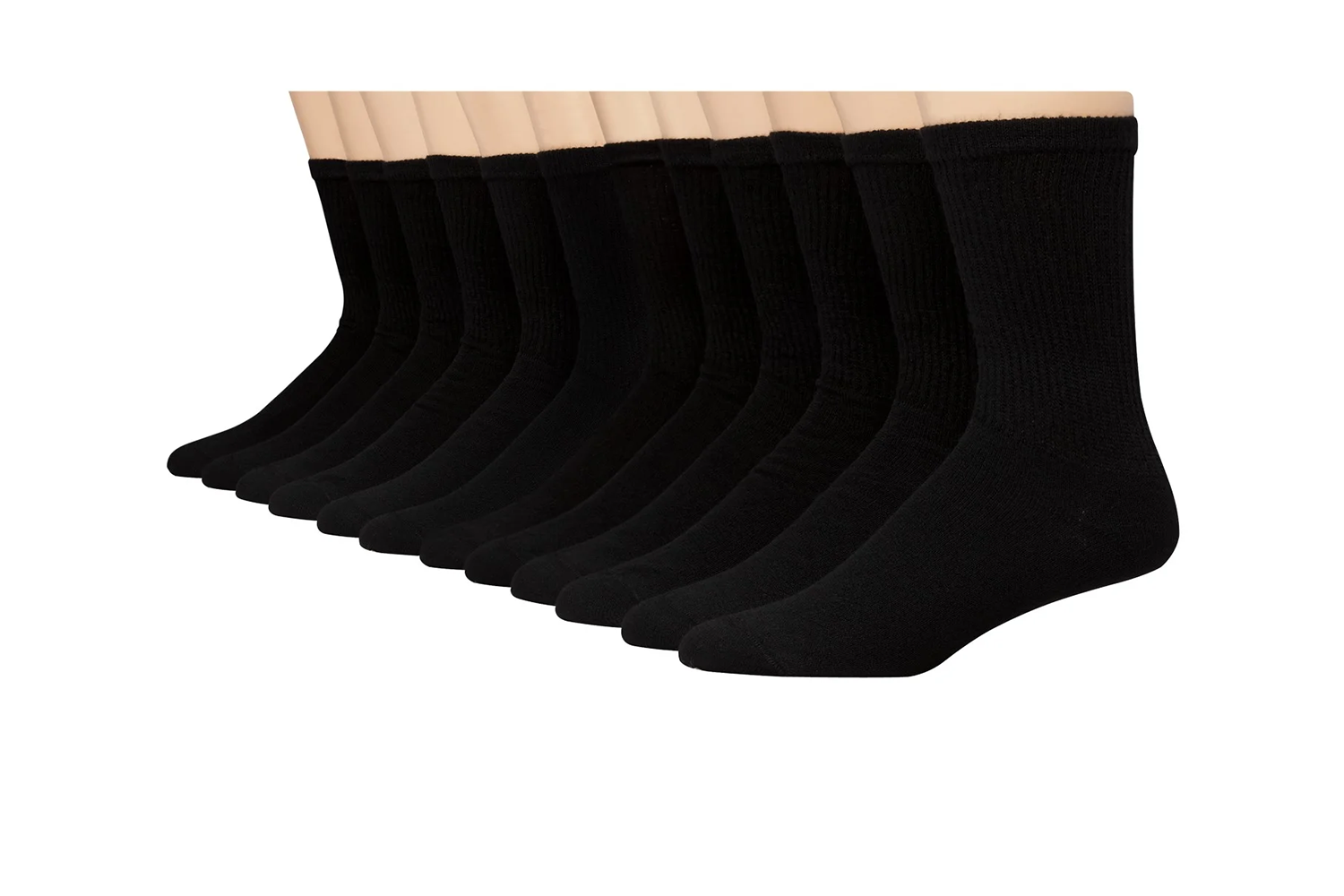 Hanes Black Crew Socks