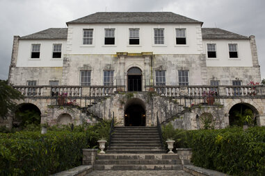 The Rose Hall Great House, which now offers nighttime ghost tours of the supposedly haunted grounds.
