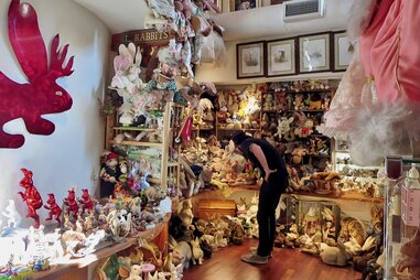 The Bunny Museum in Altadena, California, before it burned down in the Palisades Fire. 