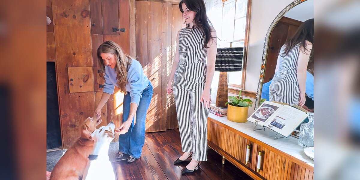 Fitness Instructor's Vintage-Filled Home Is The Perfect Place For Her Pups To Play