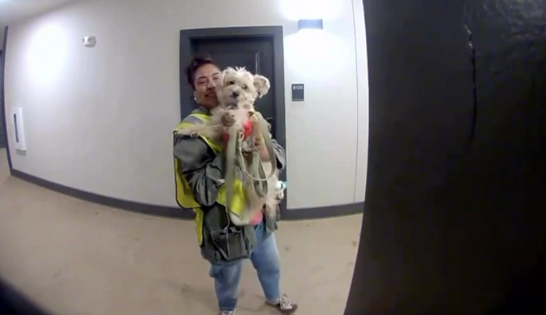 オリビアのアパートでのジェネビーブとプリンセス