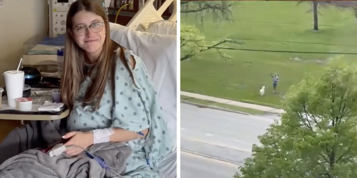 Woman In Labor Looks Out Hospital Window And Sees Dream Surprise Waiting Below