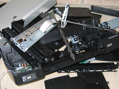 Plotter Destruction Hacktory Printer Smash: A Restaurant in Philadelphia, PA - Thrillist