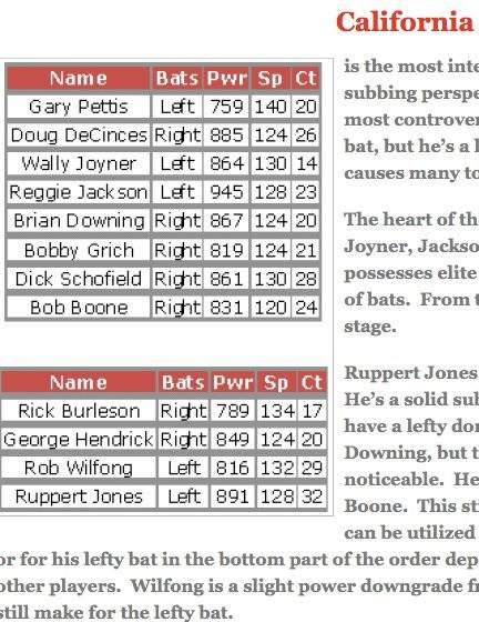 Tecmo Bowl team defense ranking - TECMO BOWL VS R.B.I. BASEBALL