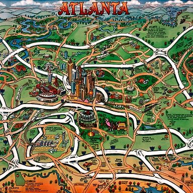 Atlanta Cartoon Map - Own - Thrillist Atlanta