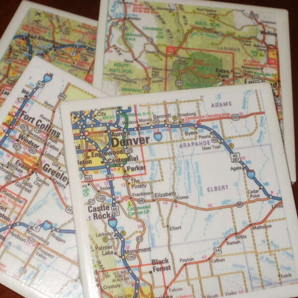 CO Road Map Coasters - Own - Thrillist Denver