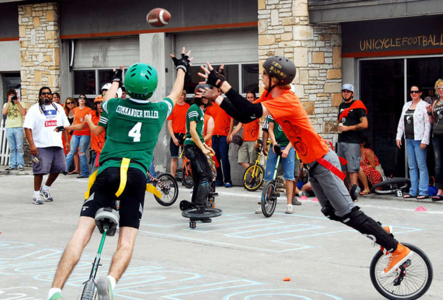 It's football, on unicycles Thrillist