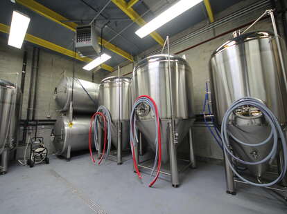 The brewery's inside operations