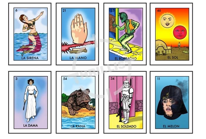 Star Wars Loteria Cards