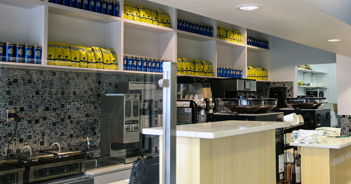 Memoria MiNi Cafe Showcasing coffee, energy drinks, MiNI
