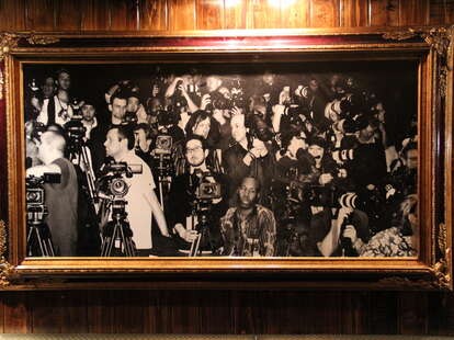 A black and white photo hanging in Rosewood
