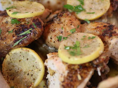 Signature lemon chicken at Gio's Chicken Amalfitano