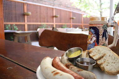 Food at Biergarten Haus bar in Washington DC