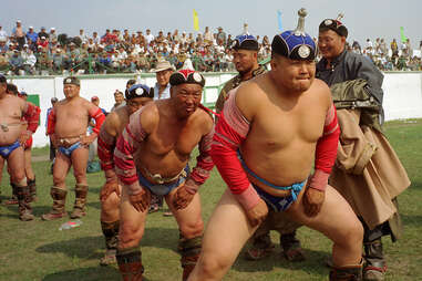 Mongolian wrestling match